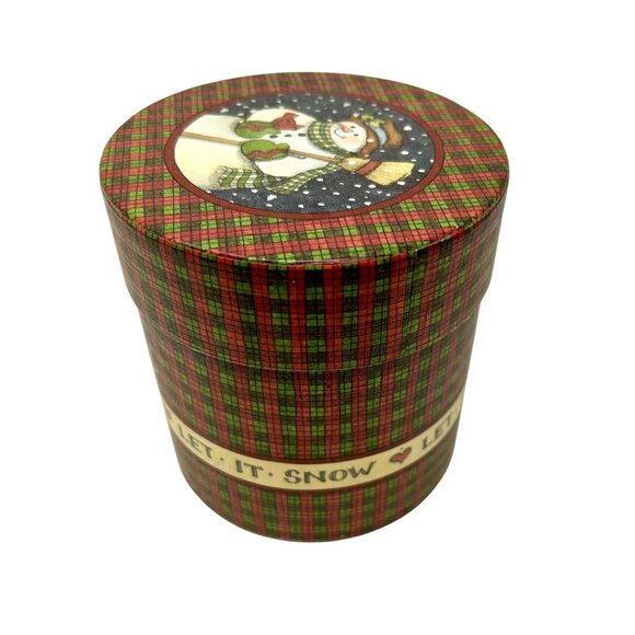 Vintage Lang Candle Topper from 2000 - Snowman - Let It Snow - In Gift Box - Picture 9 of 10